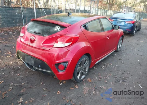 2013 Hyundai Veloster Turbo W/Black from USA, damaged, VIN KMHTC6AE0DU098815